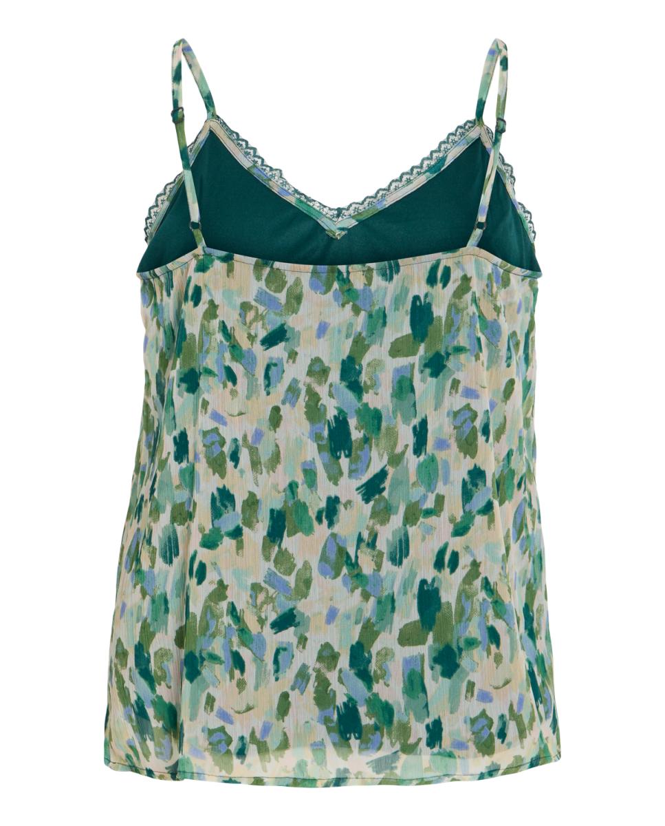 Top de mujer de gasa con tirantes - Vila - Azul Azul-4