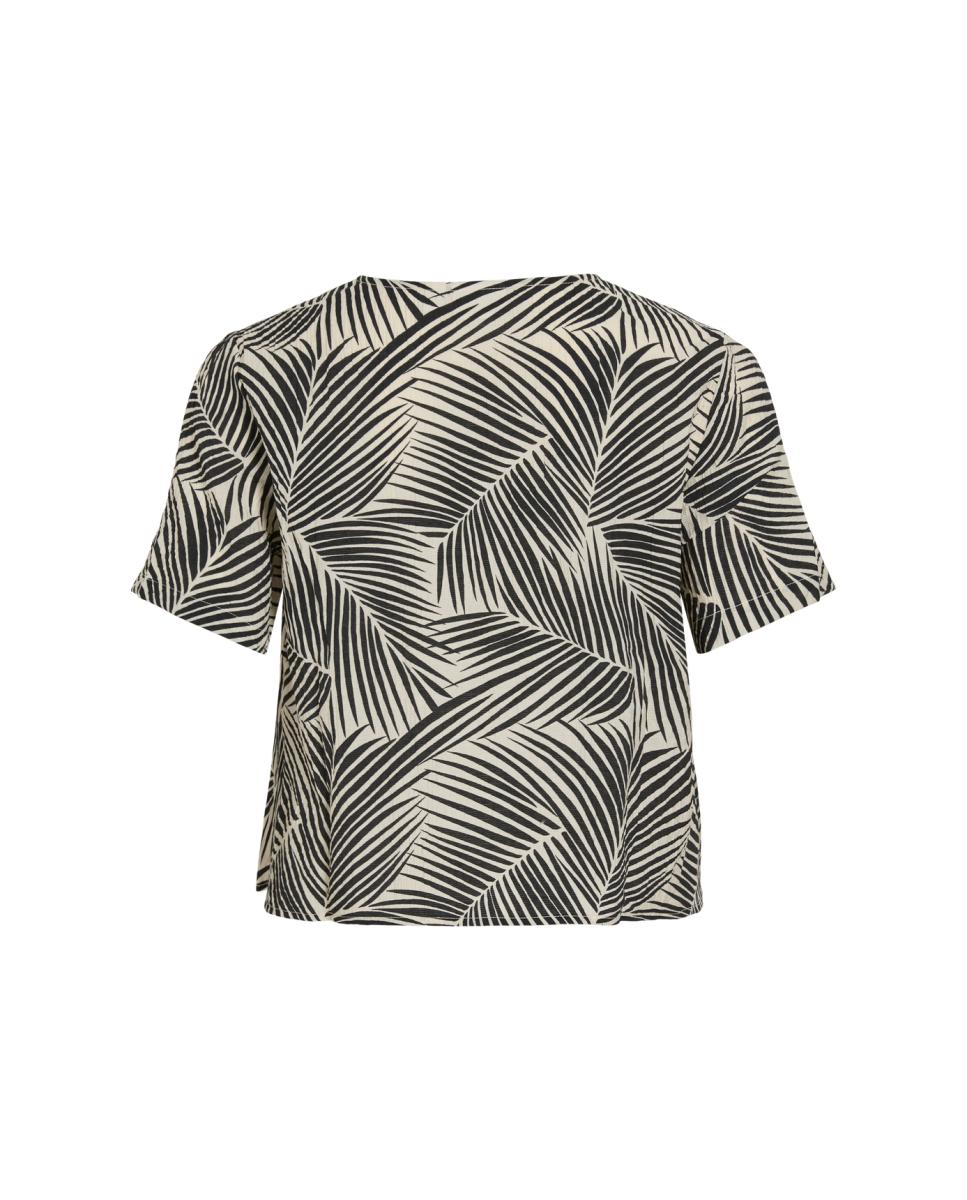 Blusa de mujer con escote en V - Vila - Negro Negro-4