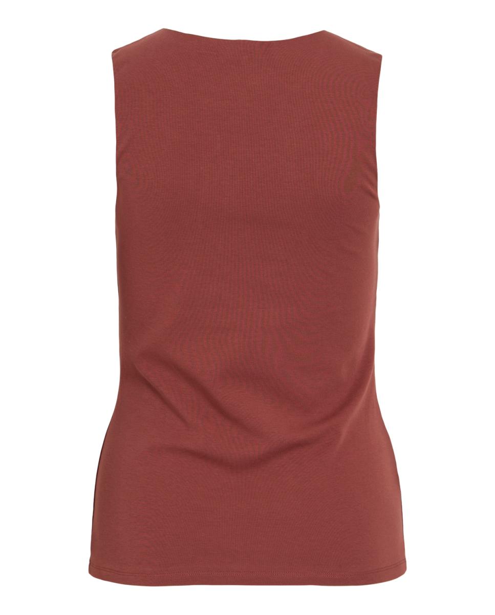 Top de mujer de canalé - Vila - Marrón Marrón-5