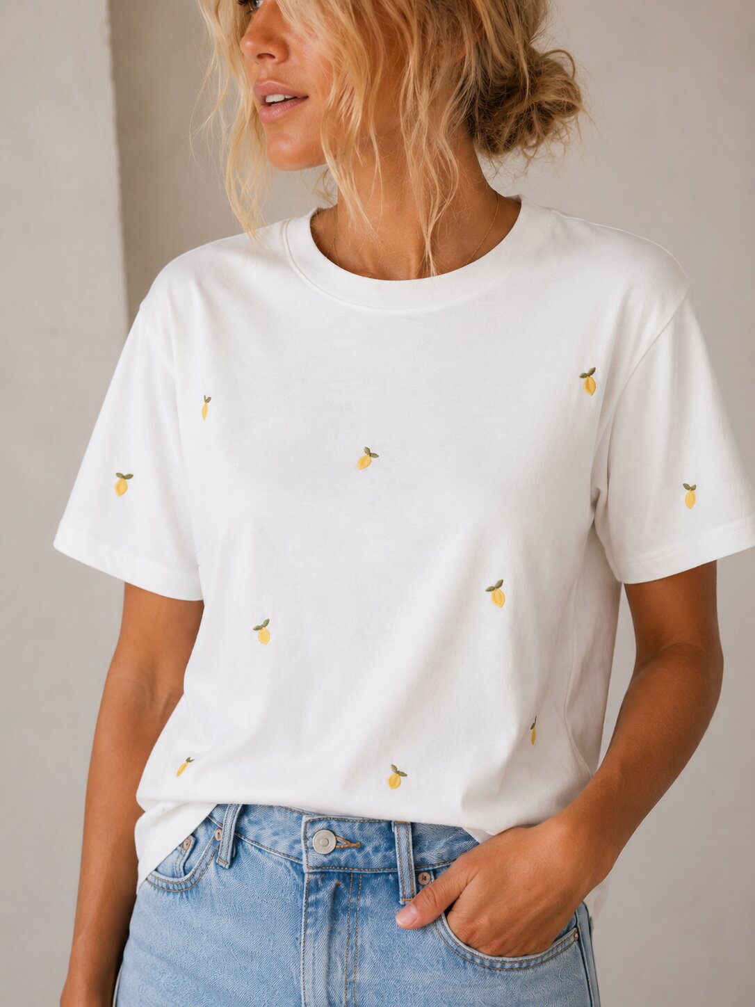 Imagem 0 de T-shirt de Malha com Manga Curta
