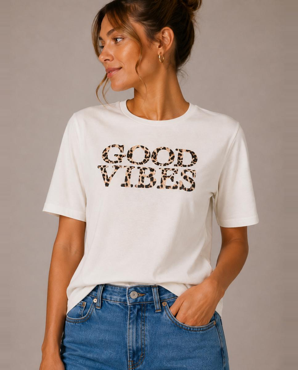 Imagem 0 de T-shirt de mulher com manga curta e decote redondo