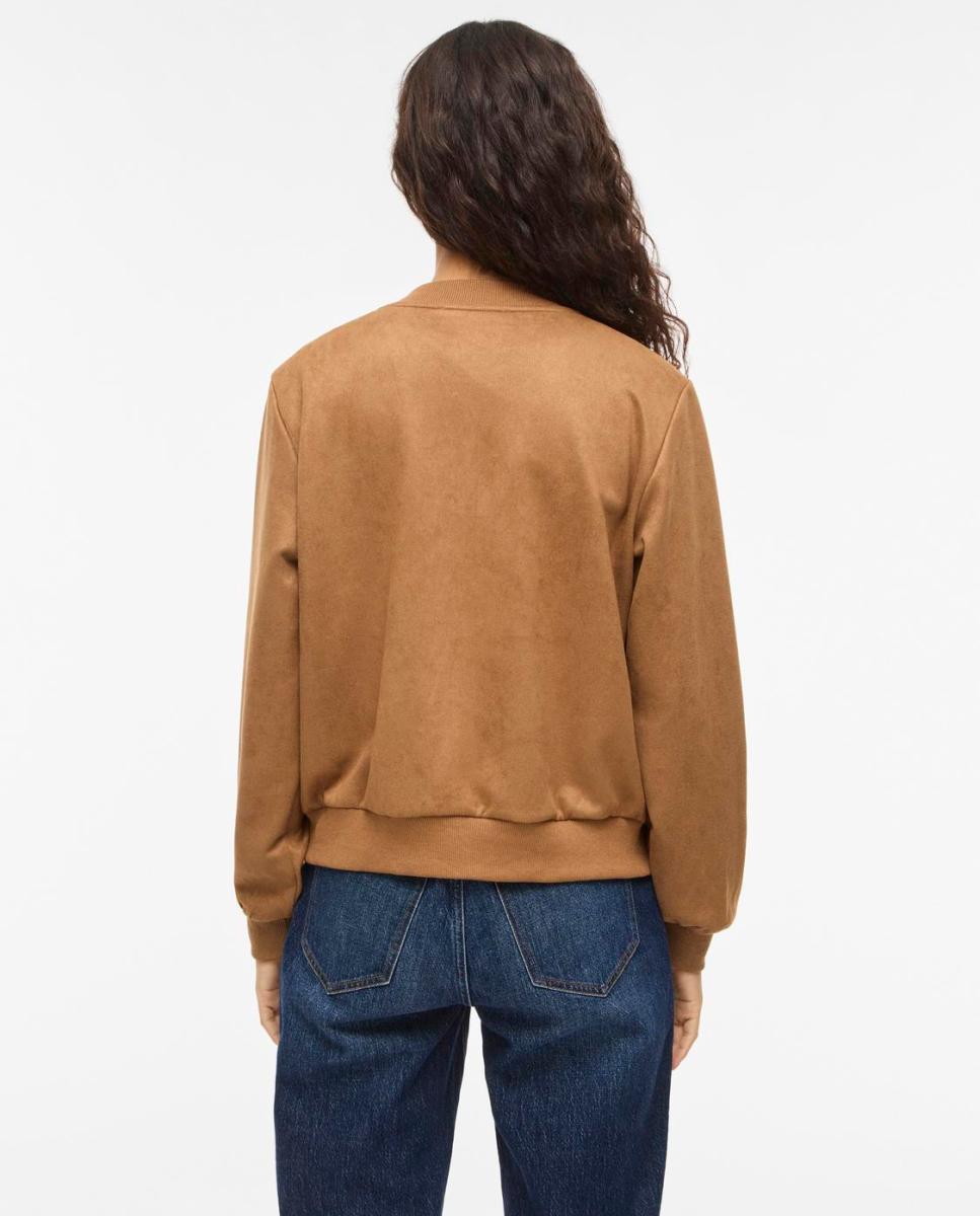 Chaqueta de ante mujer - Vila - Marrón claro Marrón oscuro-2