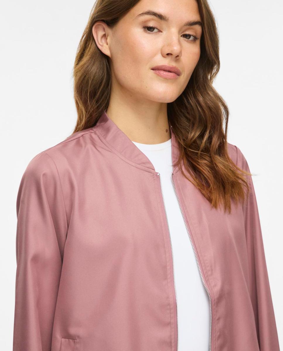 Chaqueta bomber de mujer con cremallera - Vila - Rosa Rosa-2