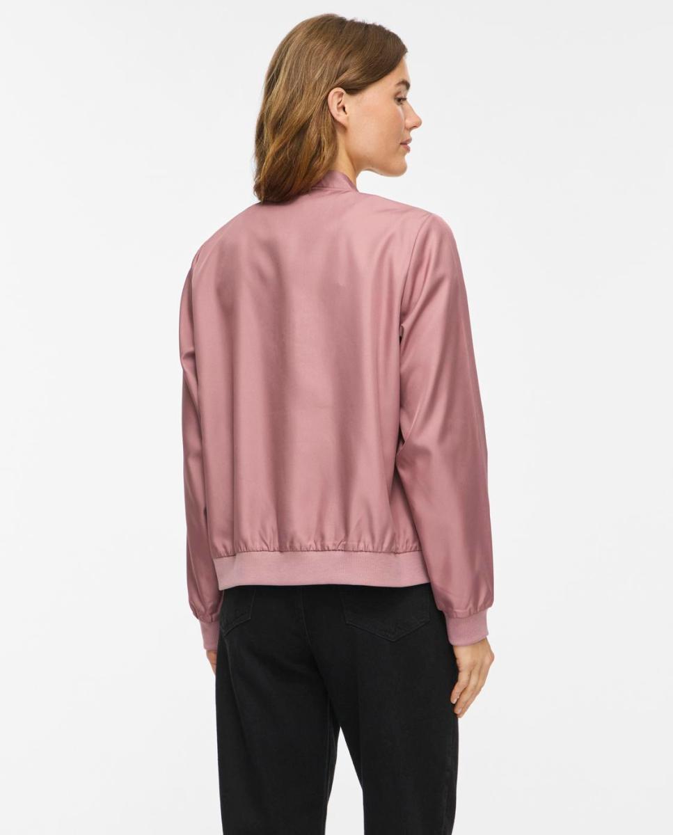 Chaqueta bomber de mujer con cremallera - Vila - Rosa Rosa-3