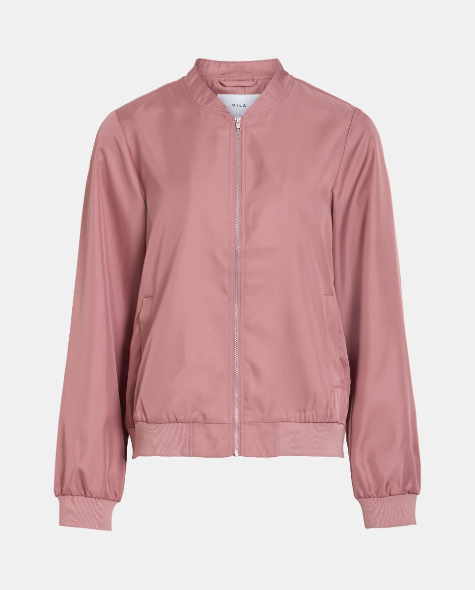 Chaqueta bomber de mujer con cremallera - Vila - Rosa Rosa-4