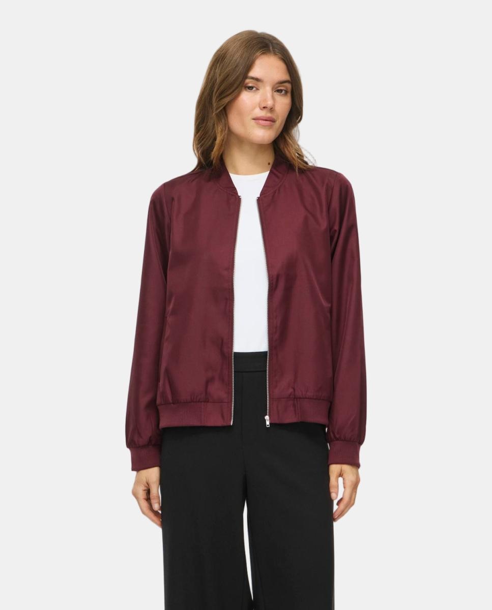 Chaqueta bomber de mujer con cremallera - Vila - Burdeos Burdeos-1
