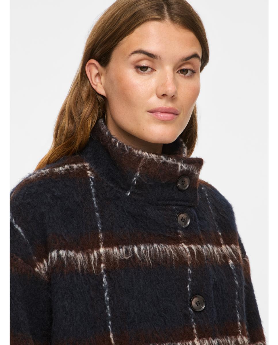 Imagen 3 de Chaqueta de mujer con cuello alto y cierre mediante botones - Vila - Azul marino Azul marino