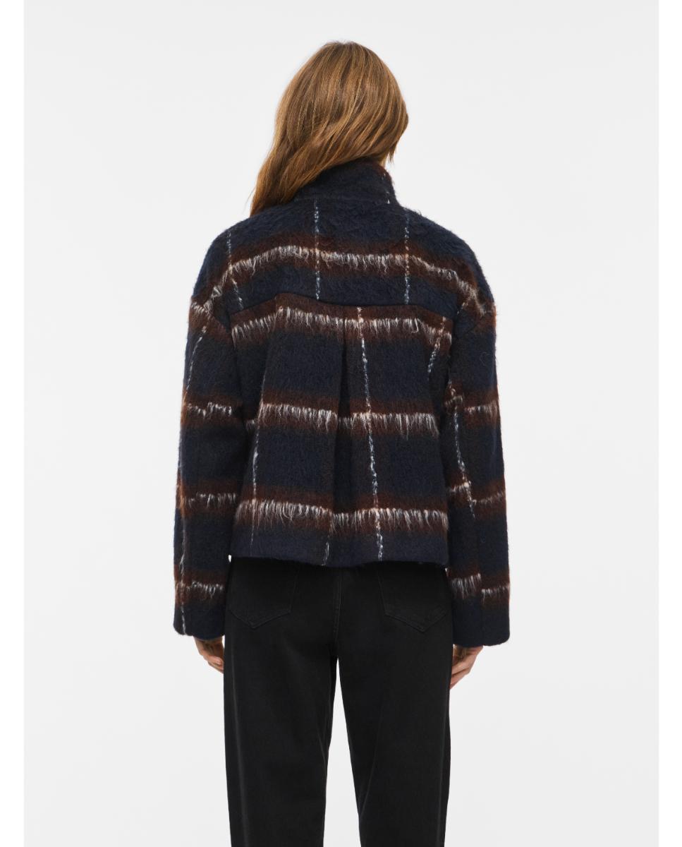 Imagen 4 de Chaqueta de mujer con cuello alto y cierre mediante botones - Vila - Azul marino Azul marino