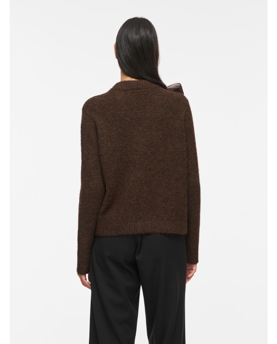 Imagen 4 de Jersey de mujer con cuello alto y manga larga - Vila - Marrón Marrón