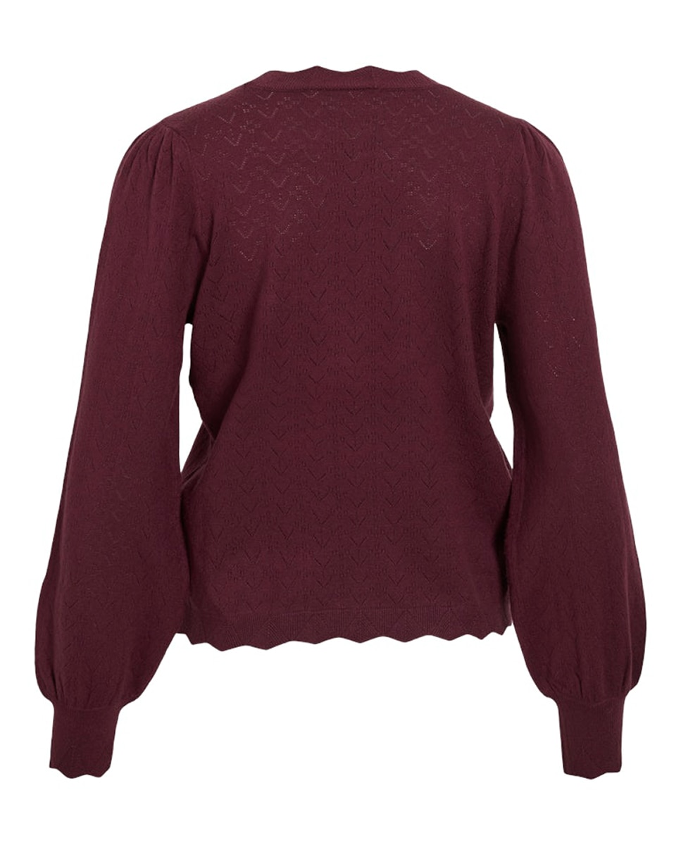 Top de punto de mujer manga larga - Vila - Beige Granate-6