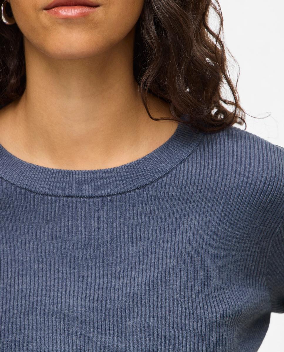 Imagen 3 de Jersey de mujer cuello redondo - Vila - Azul índigo Azul índigo