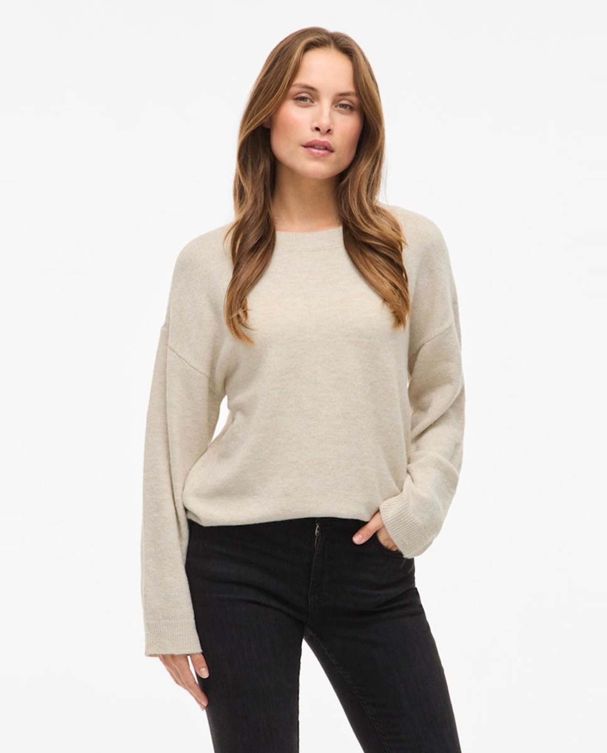 Vila - Jersey de mujer punto cuello redondo.