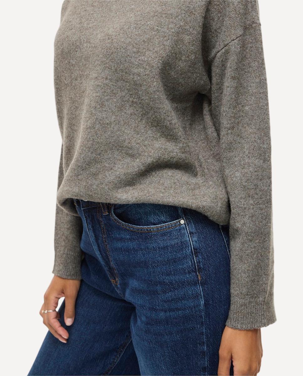 Jersey de mujer punto cuello redondo - Vila - Gris oscuro Gris oscuro-3
