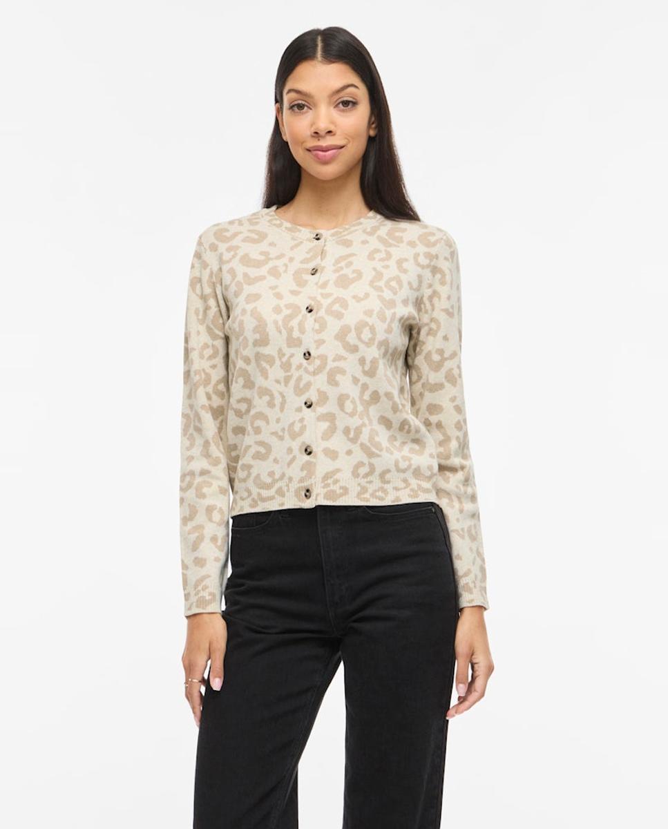 Imagem 0 de Cardigan de Malha com Animal Print
