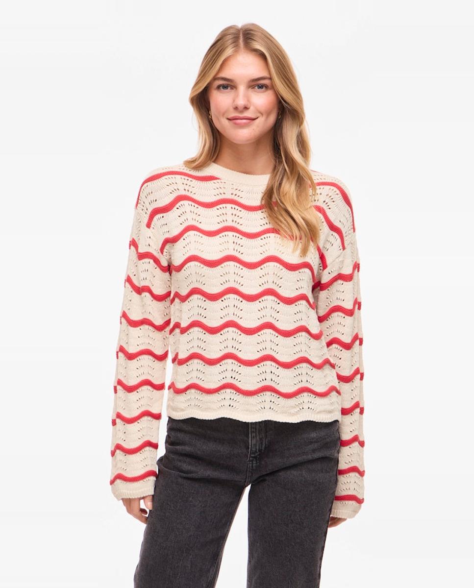 Jersey de mujer punto cuello redondo - Vila - Azul marino Coral-1
