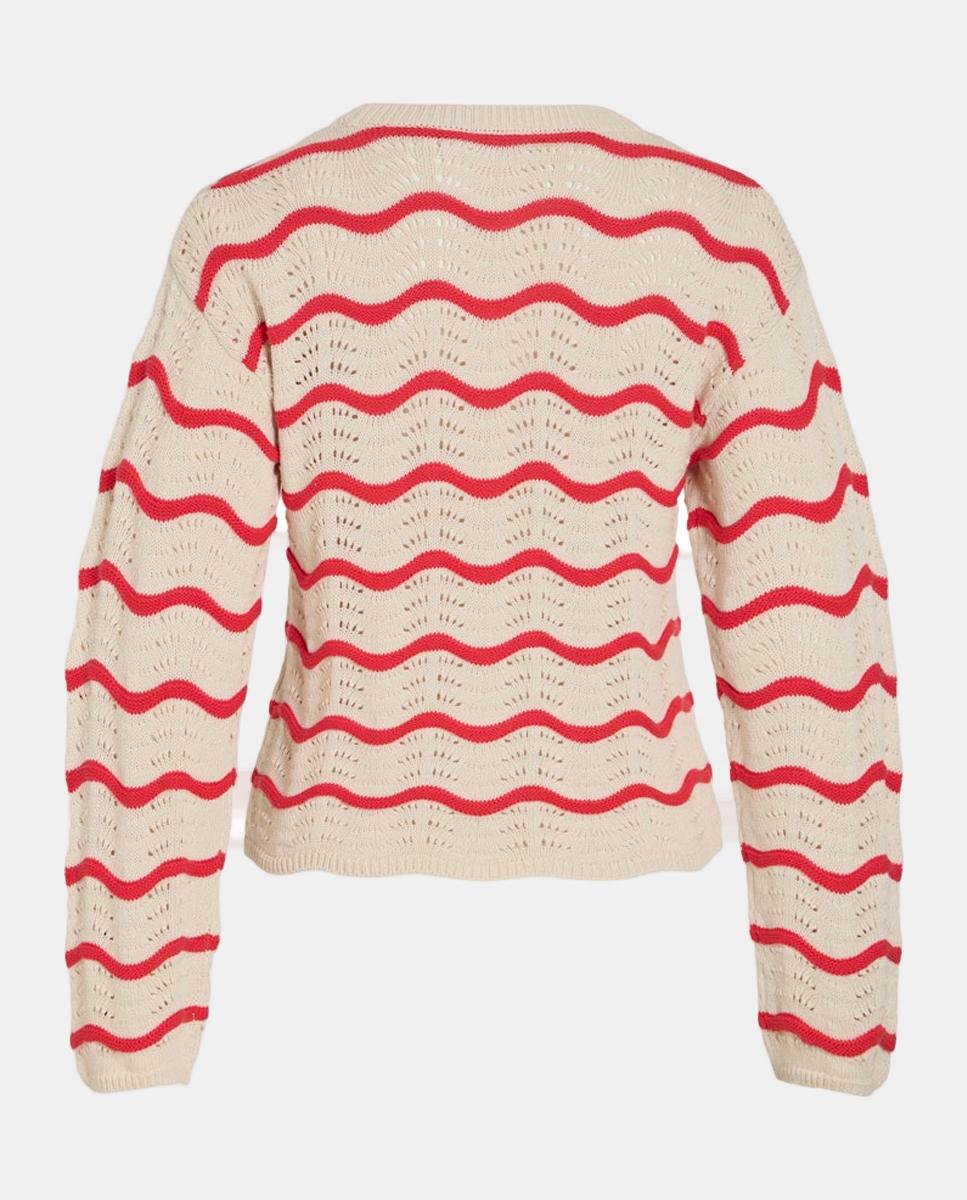 Jersey de mujer punto cuello redondo - Vila - Azul marino Coral-6