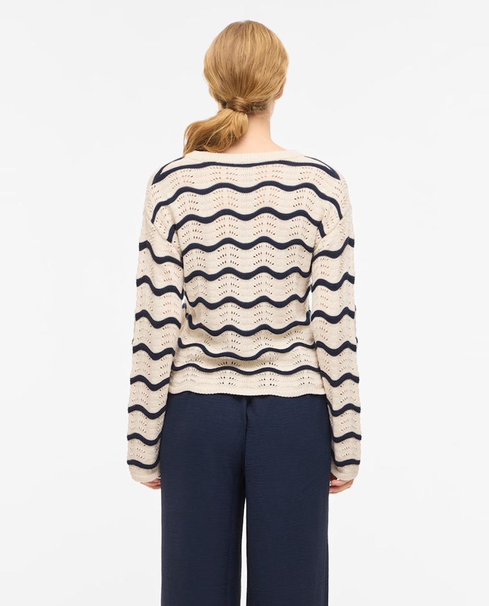 Camisola de malha com decote redondo Azul-marinho-3