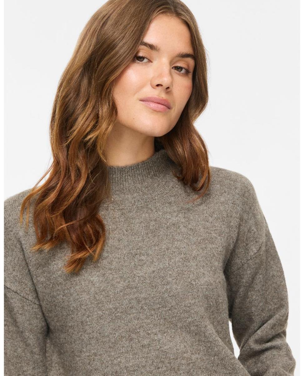 Imagen 2 de Jersey de mujer con cuello alto y manga larga - Vila - Topo Topo