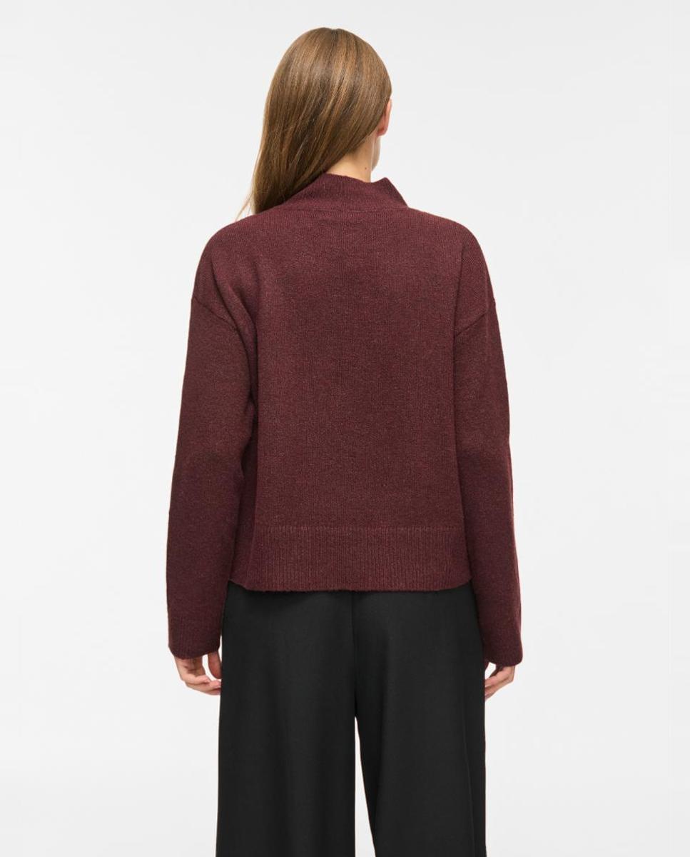Imagen 3 de Jersey de mujer con cuello alto y manga larga - Vila - Berenjena Berenjena