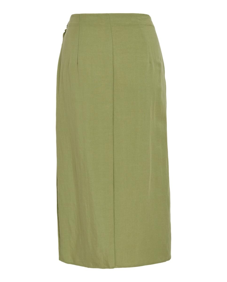 Saia Midi Fluida Verde-claro-4