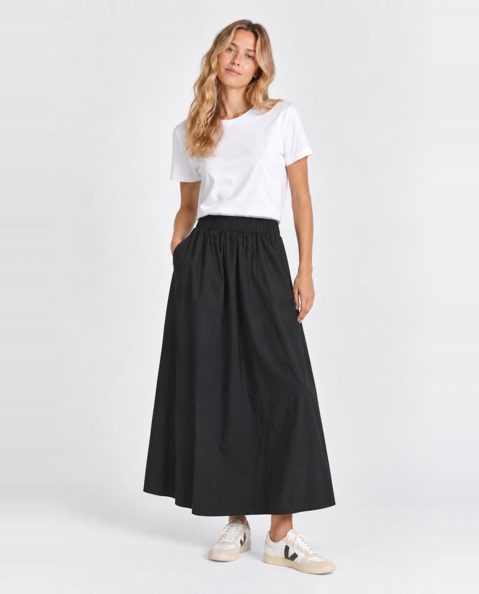 Imagen 1 de Falda midi de caída recta - Vila - Negro Negro