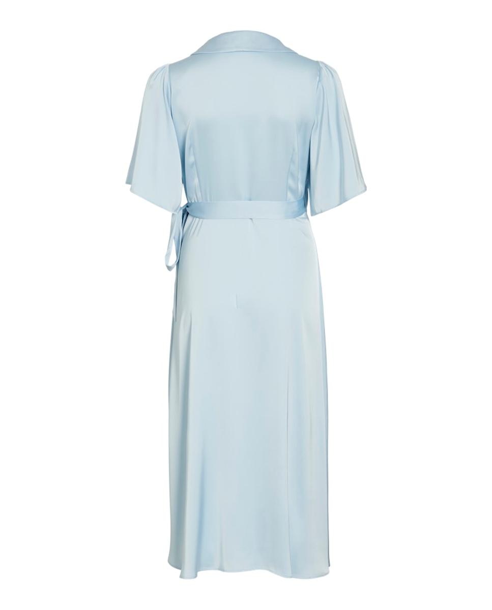 Vestido Midi Acetinado Cruzado Azul-claro-7