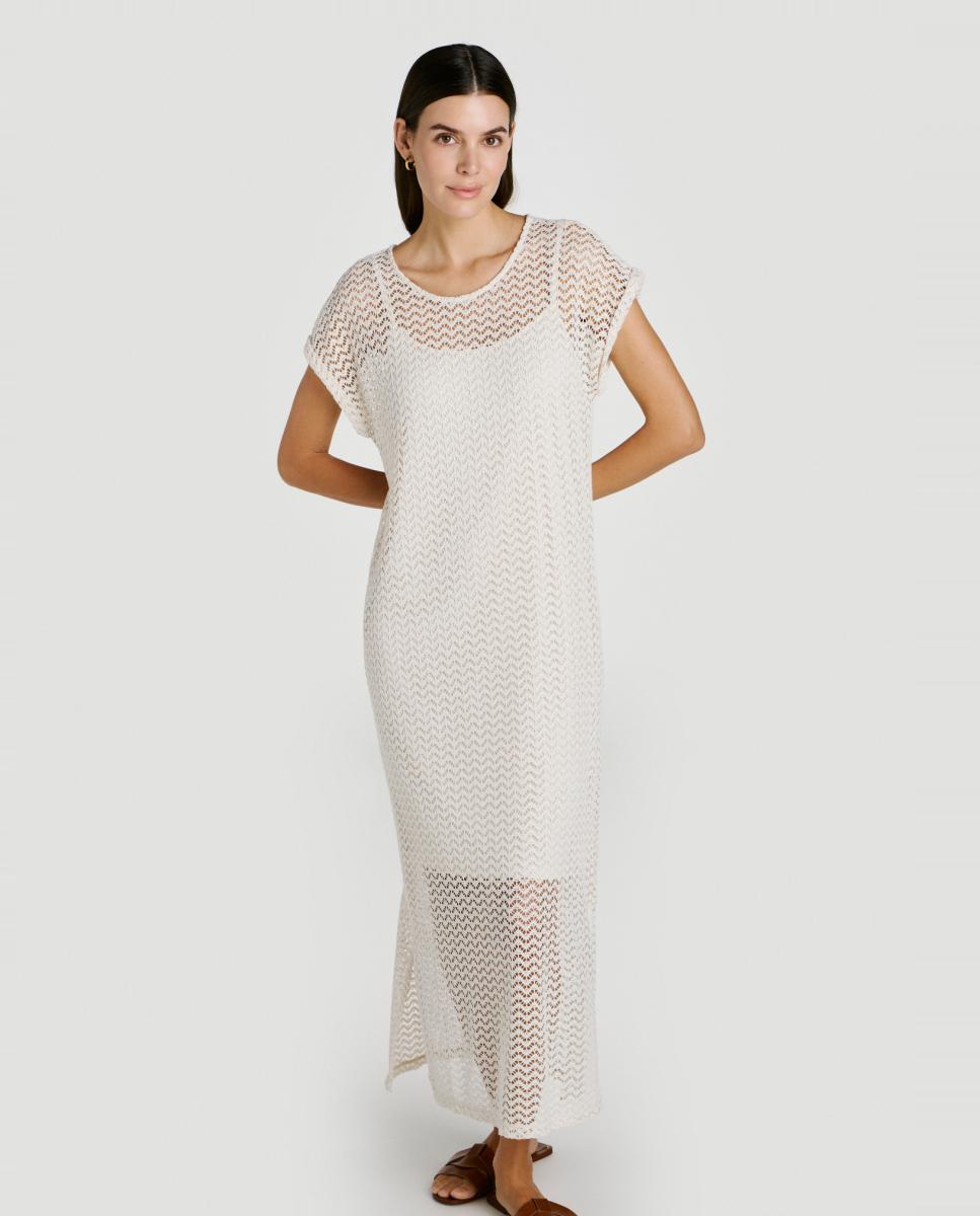Imagem 0 de Vestido Midi com Rendilhados