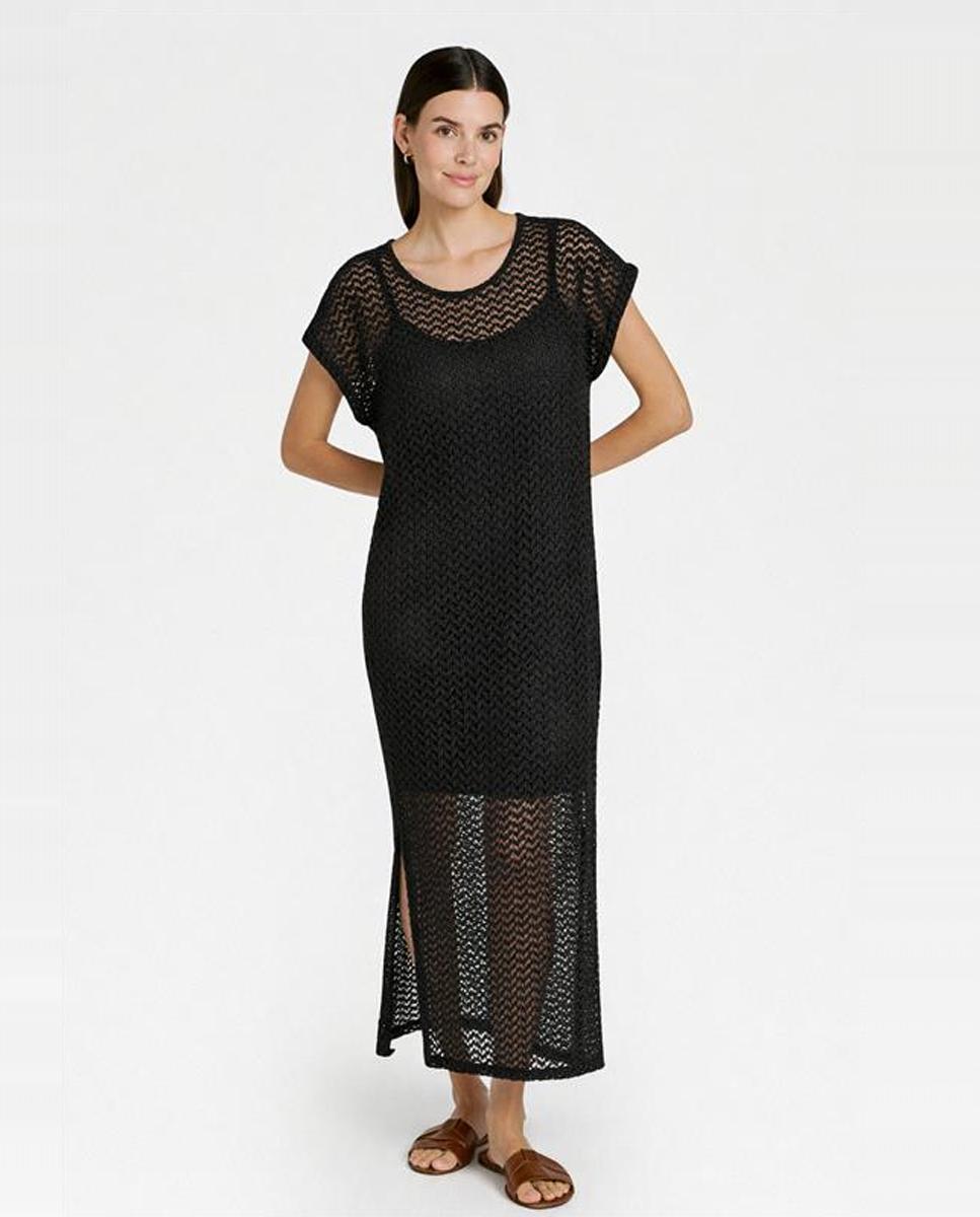 Imagem 0 de Vestido Midi com Rendilhados