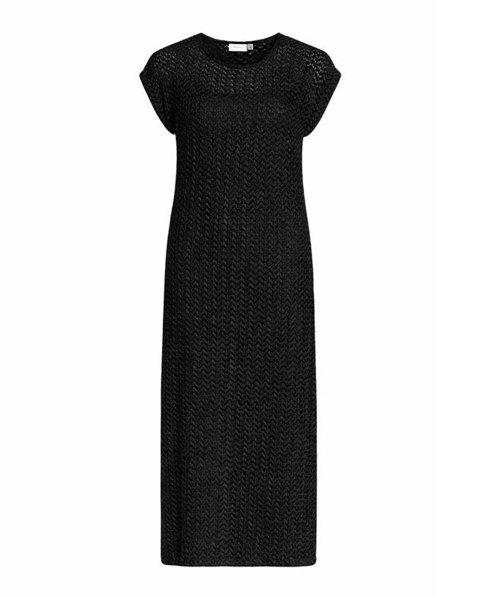 Vestido Midi com Rendilhados Azul-marinho-3