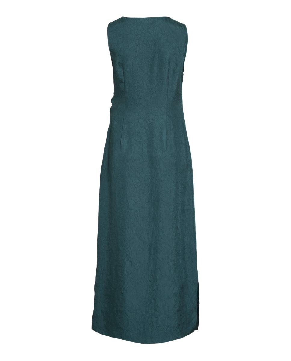 Vestido largo sin mangas con detalle drapeado - Vila - Verde anticuario Verde anticuario-6