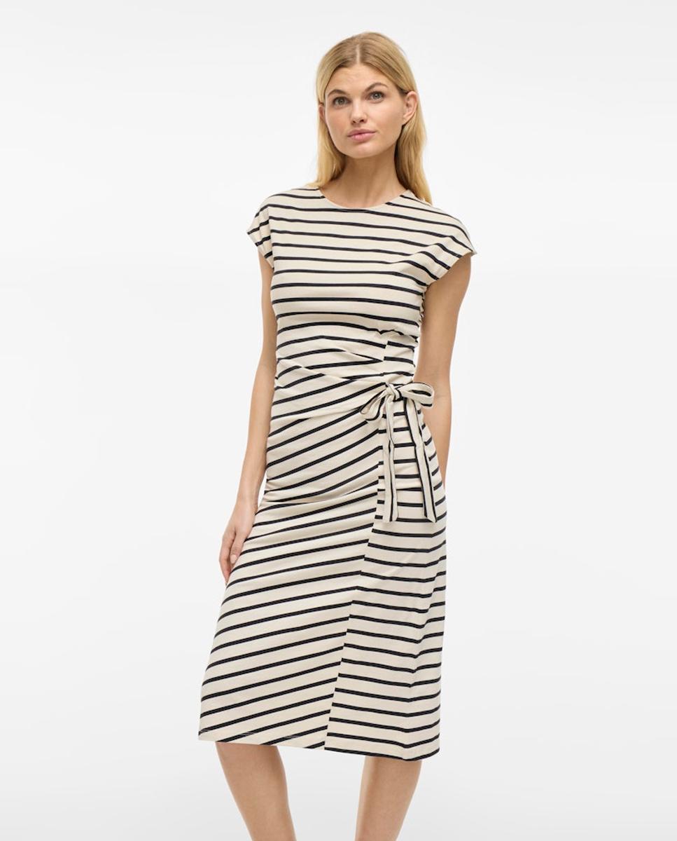 Vestido midi de algodão orgânico Preto-2