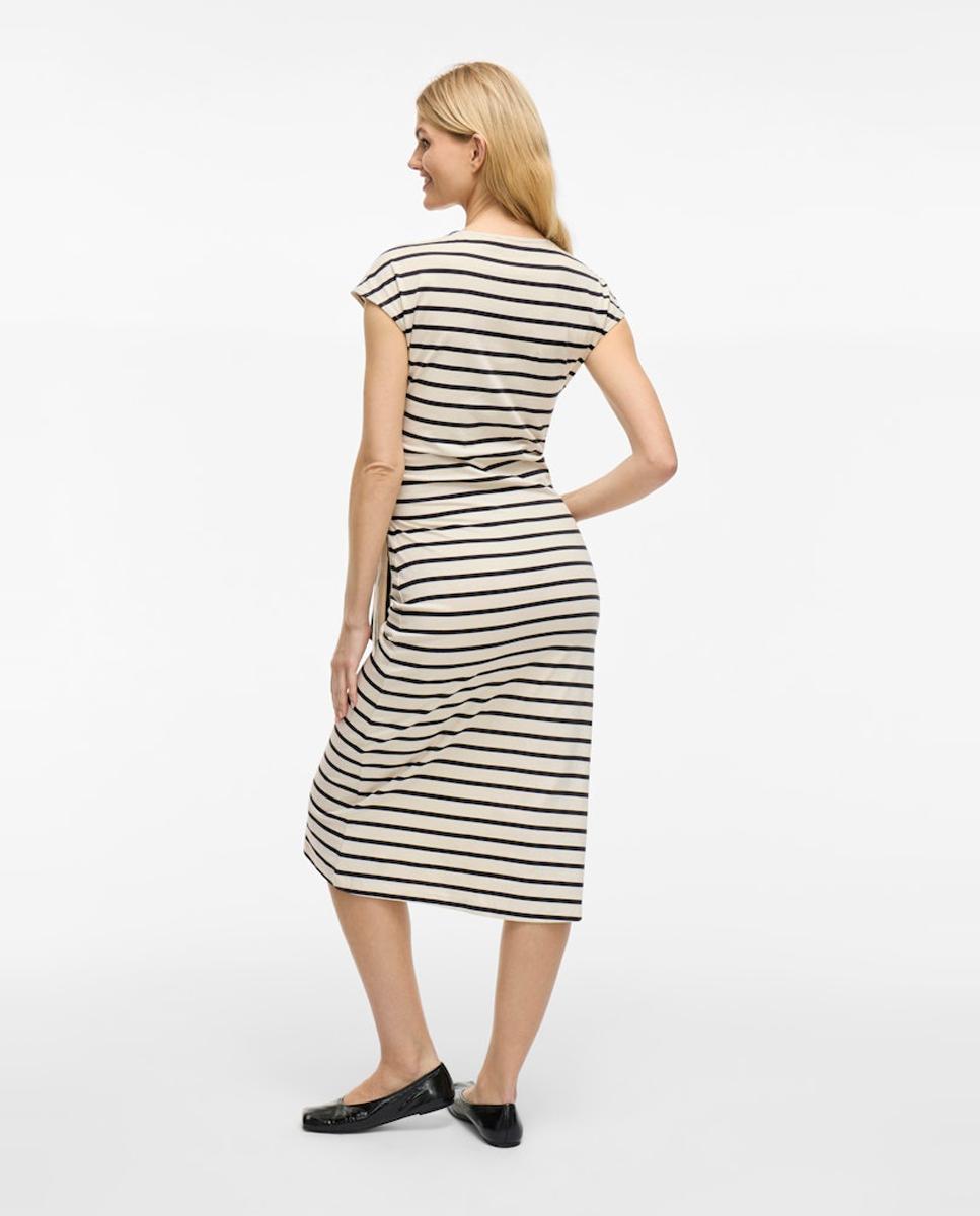 Vestido midi de algodão orgânico Preto-3