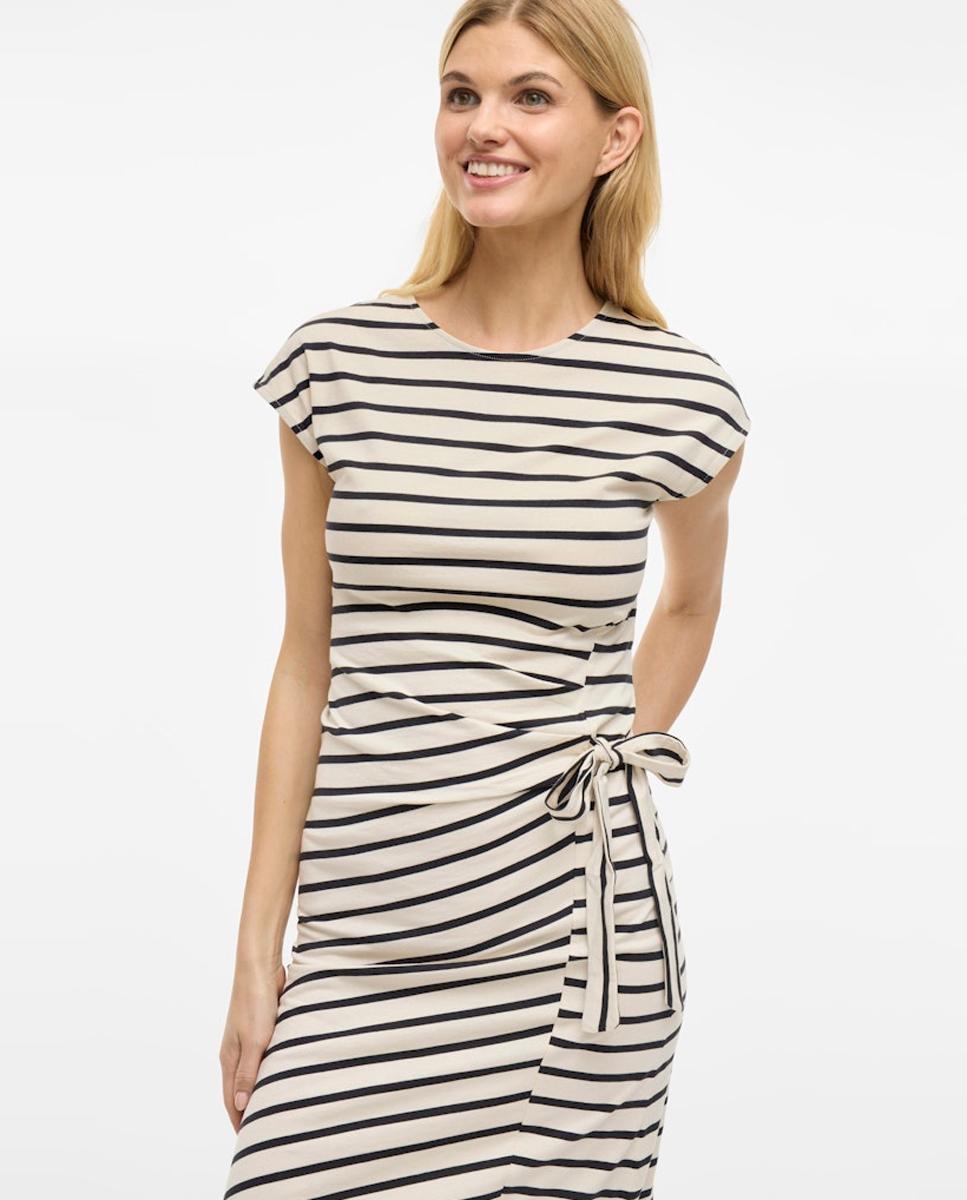 Vestido midi de algodão orgânico Preto-4