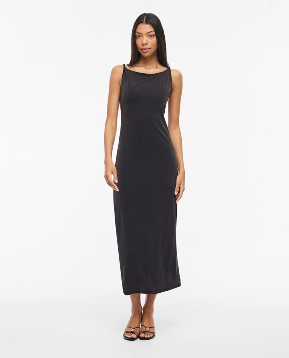 Imagem 0 de Vestido Midi de Modal com Decote à Barco
