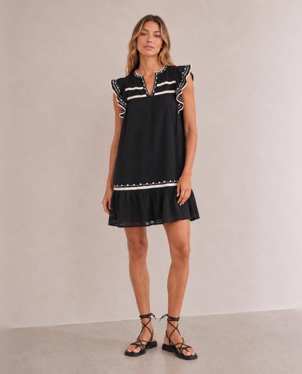 Vila - Vestido de mujer corto sin mangas con escote pico.