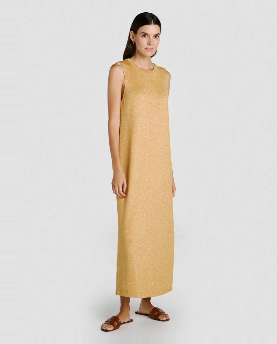 Vila - Vestido midi de punto con lúrex.