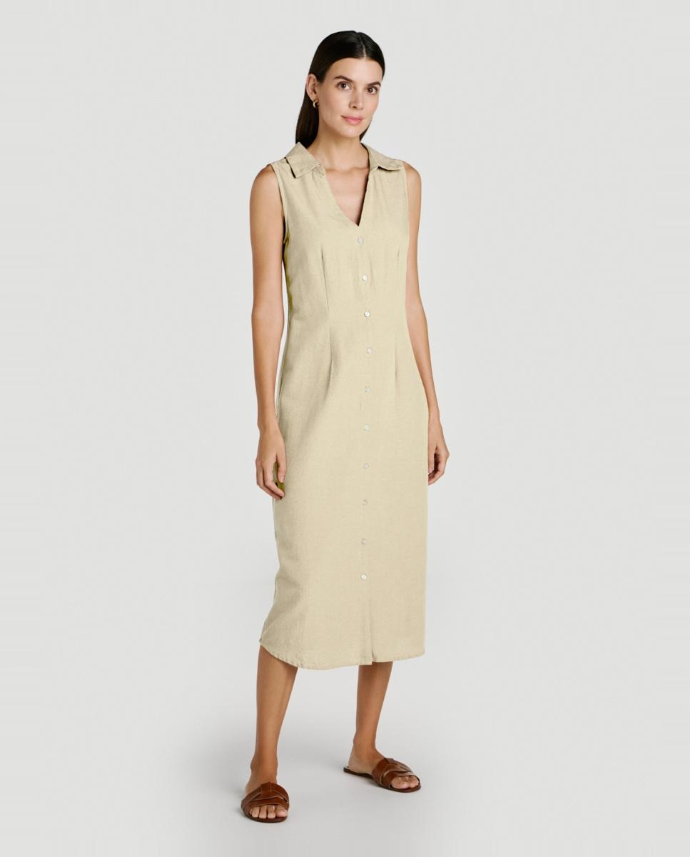 Imagem 0 de Vestido Camiseiro Midi de Linho
