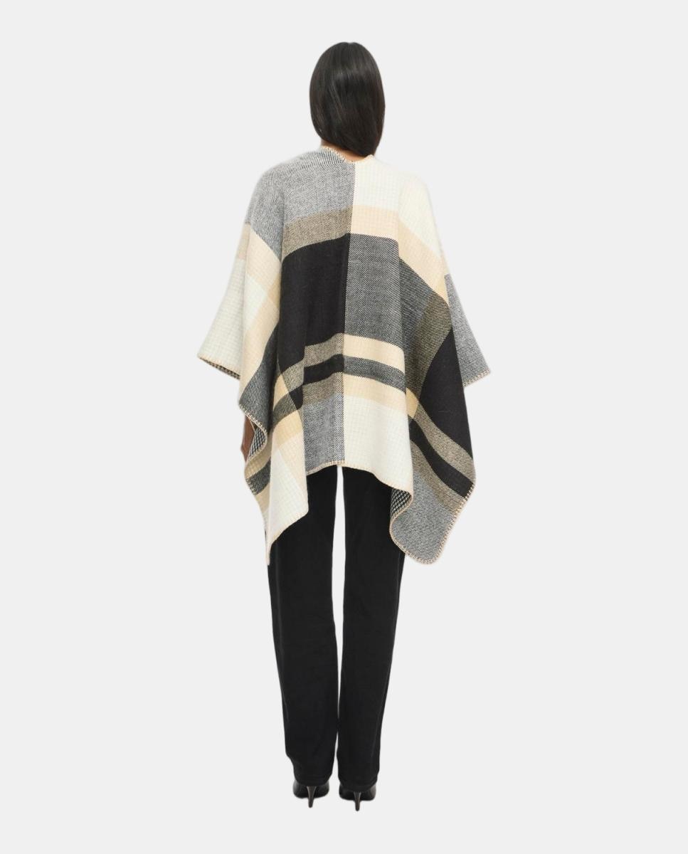Poncho ou Capa Aberta Preto-3