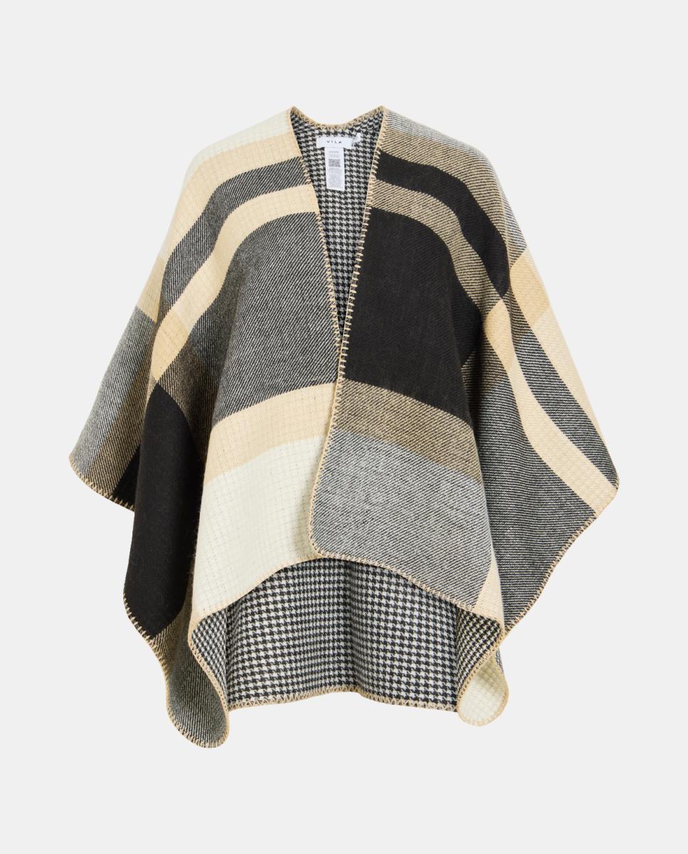 Poncho ou Capa Aberta Preto-4