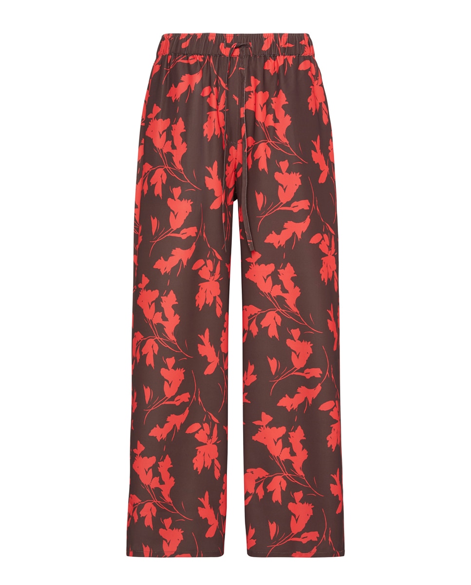 Calças de Pijama com Estampado Vermelho-7