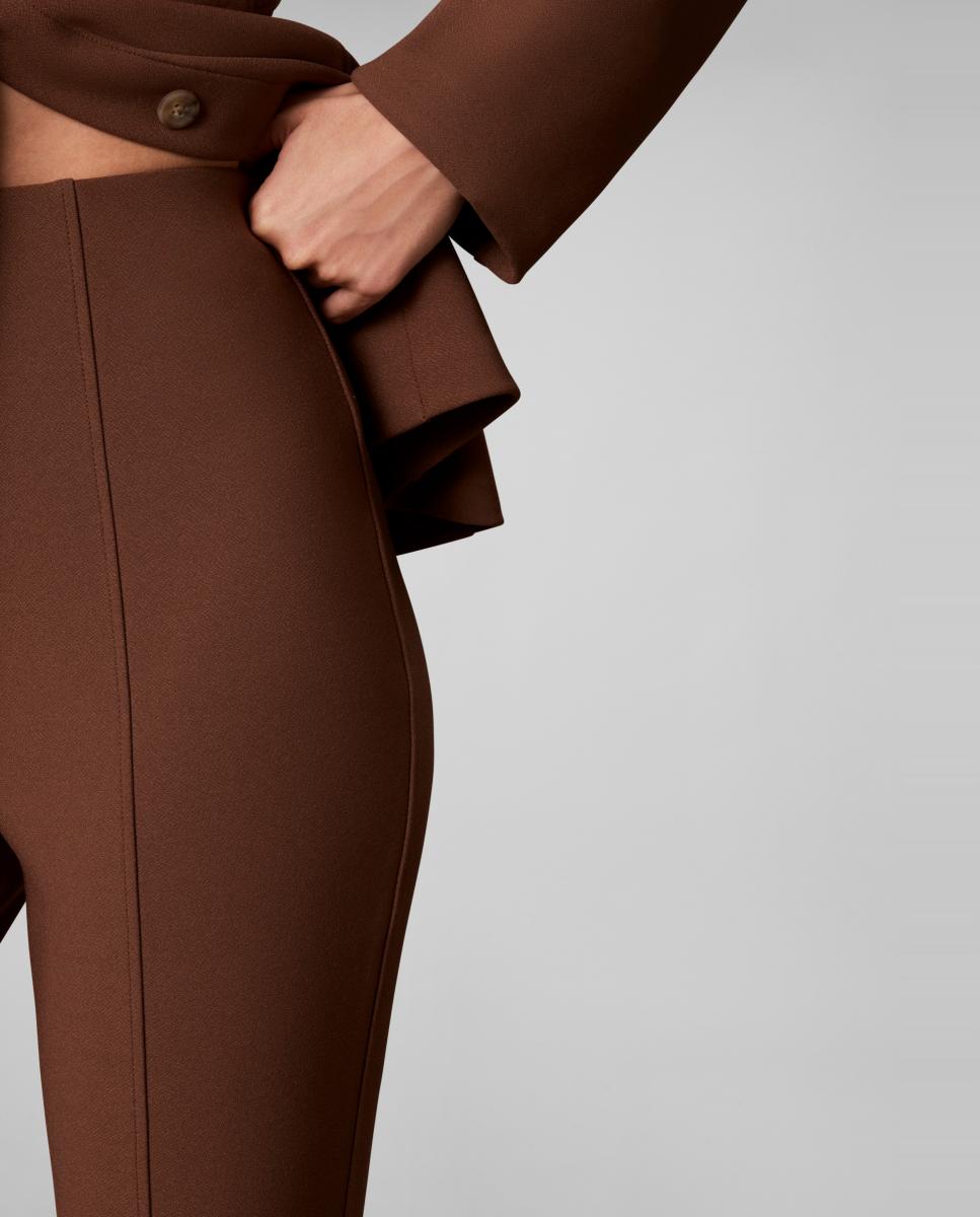 Pantalón de mujer sastre flare - Calvin Klein - Marrón oscuro Marrón oscuro-4