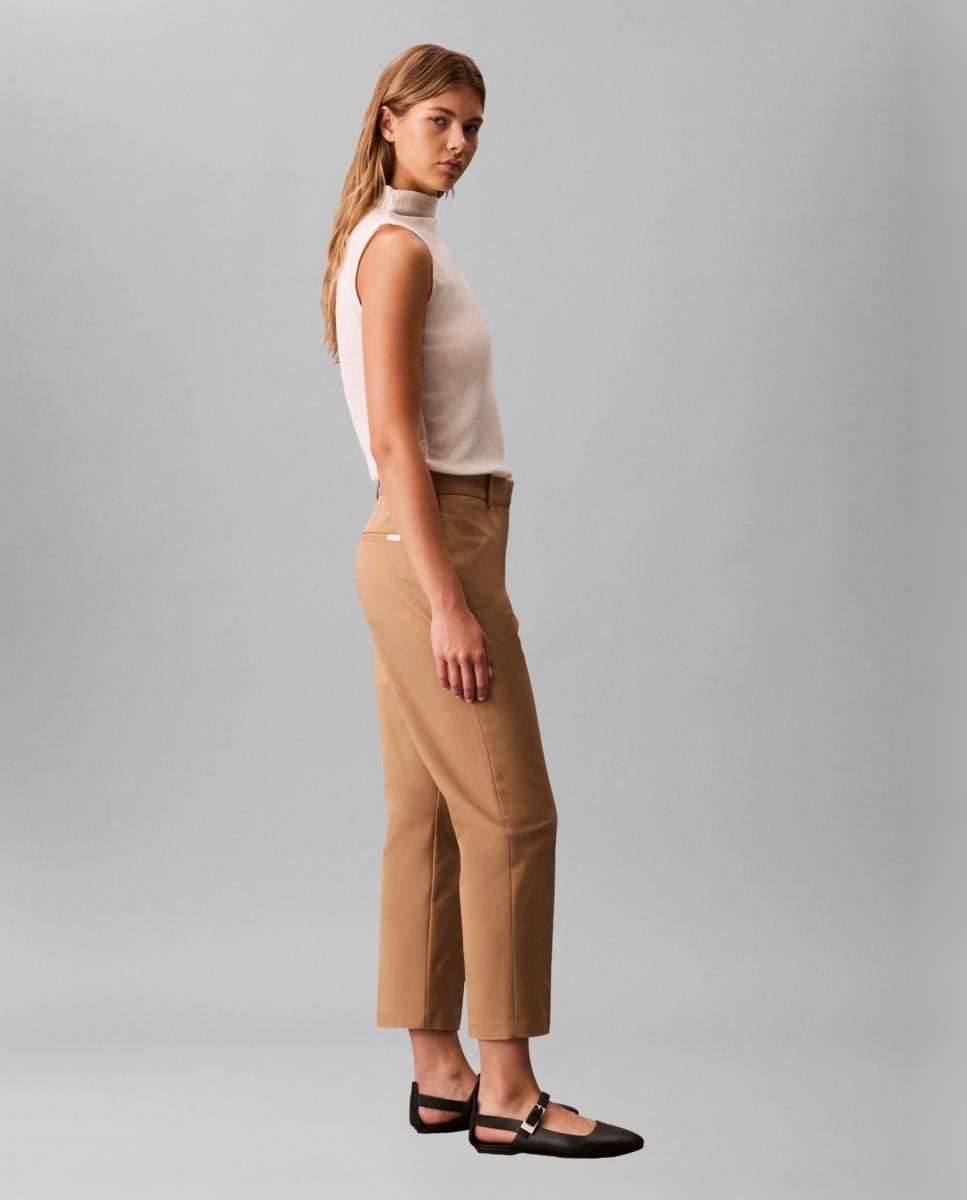 Calças chino de mulher Camel-2