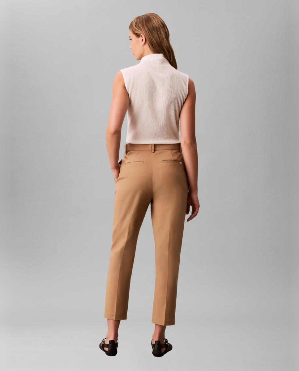 Calças chino de mulher Camel-3