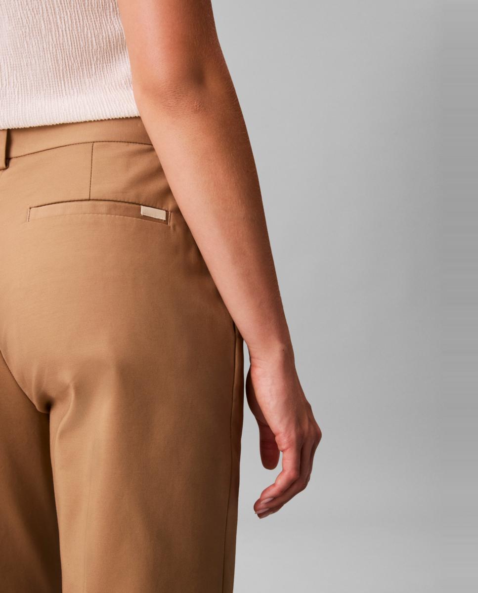 Calças chino de mulher Camel-5