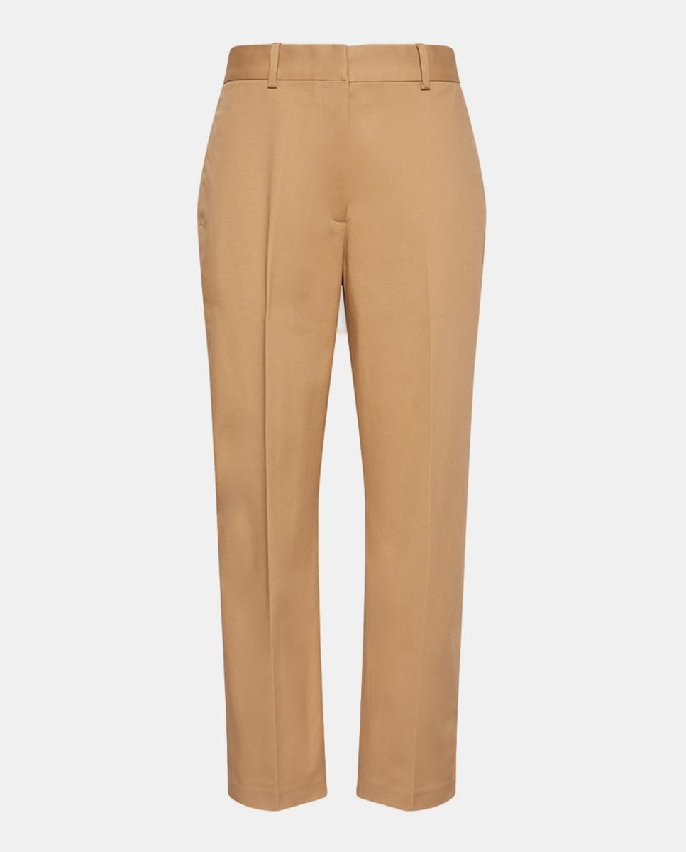 Calças chino de mulher Camel-7