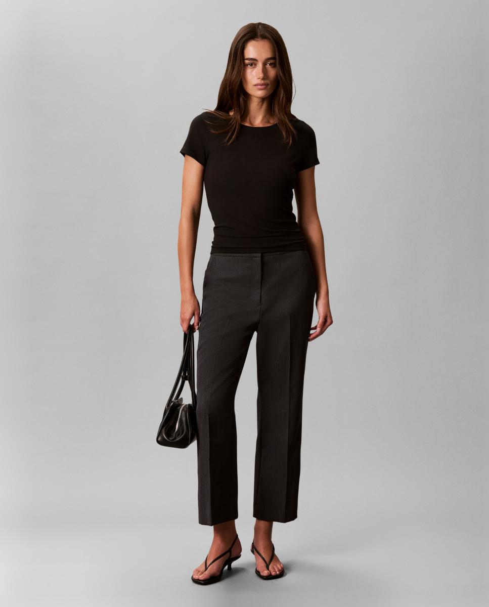 Imagen 0 de Pantalón de mujer recto lana fría Gris oscuro