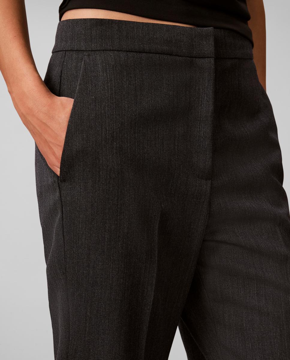 Pantalón de mujer recto lana fría - Calvin Klein - Gris oscuro Gris oscuro-4