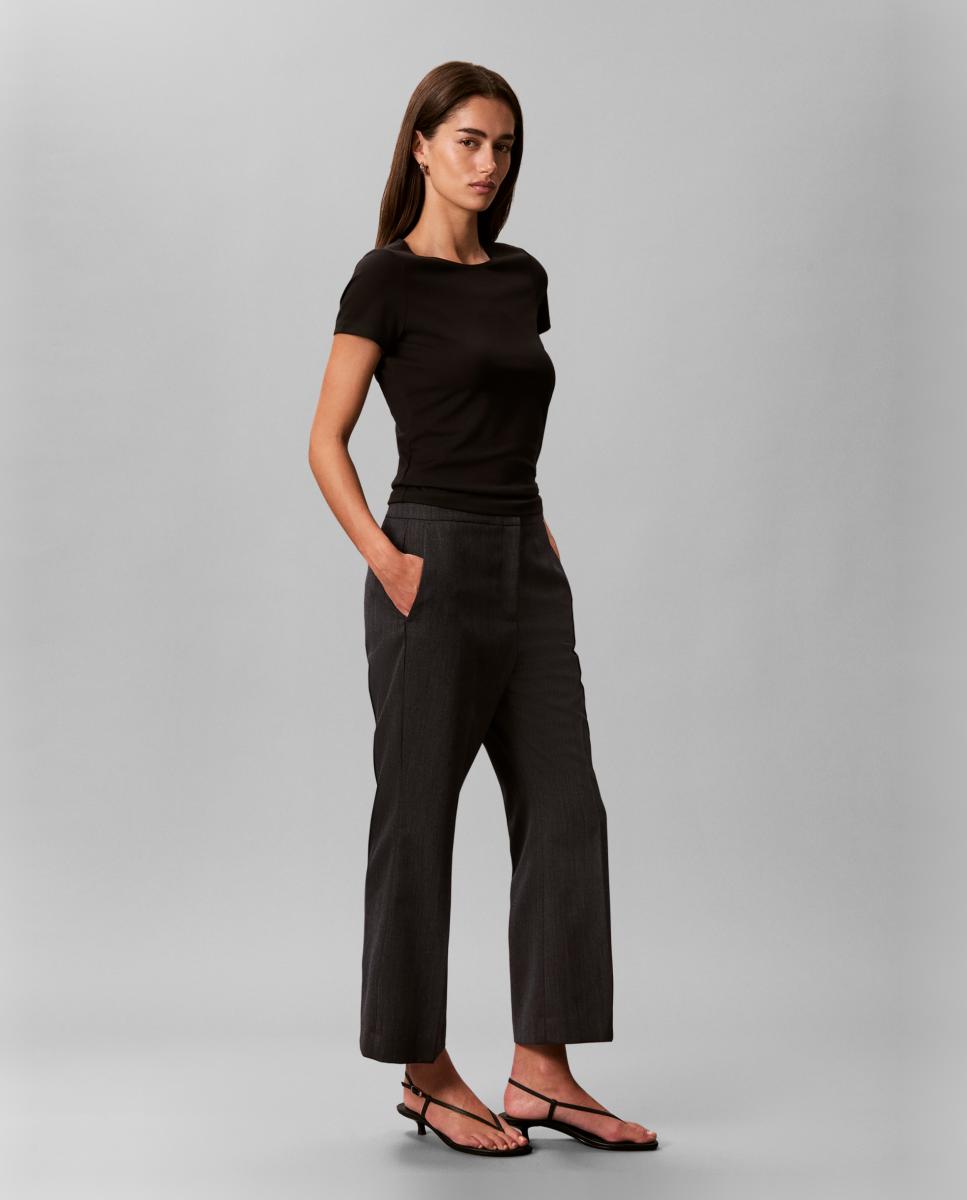 Pantalón de mujer recto lana fría - Calvin Klein - Gris oscuro Gris oscuro-6