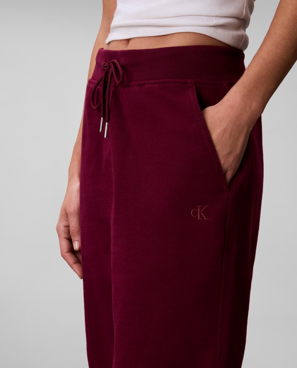 Calças Desportivas com Punho Bordeaux-5