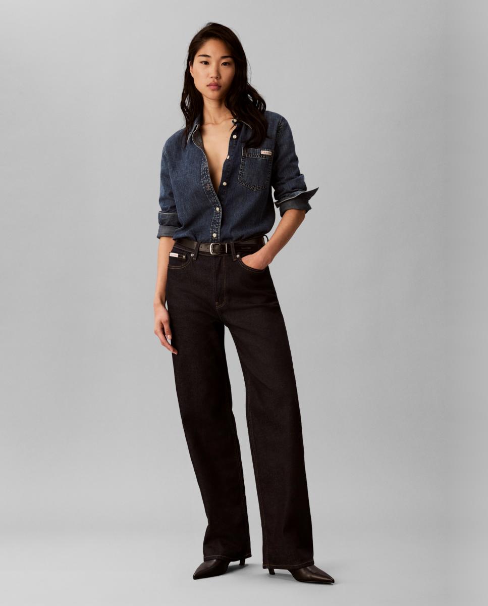 Imagen 0 de Jeans de mujer tiro alto loose Azul